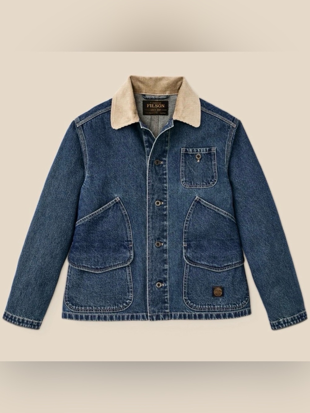 NWT Filson 11-Oz Outfitter In Light Indigo Jacket